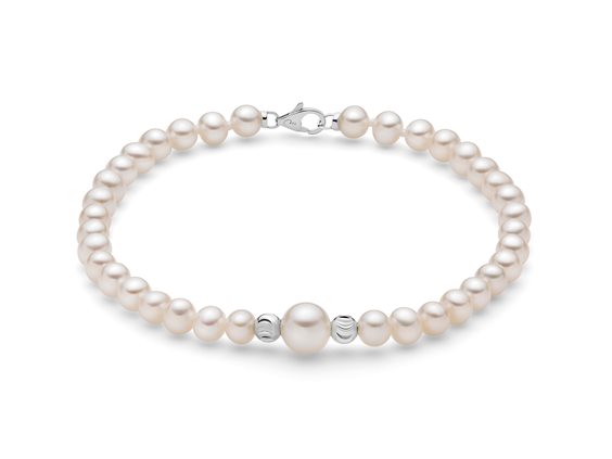 Bracciale Miluna Donna Perle in Oro bianco Perla PBR3369 - PBR3369